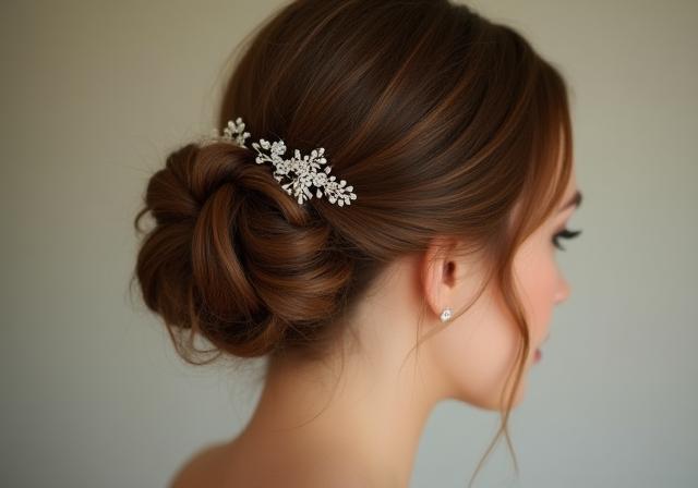 Chignon de mariée élégant